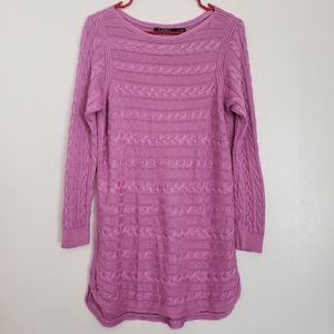 NEW RALPH LAUREN Light Purple Cable Knit Tunic Sweater 1X